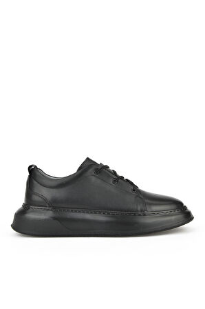Ziya, Erkek Hakiki Deri Sneaker 151987Z133 Siyah