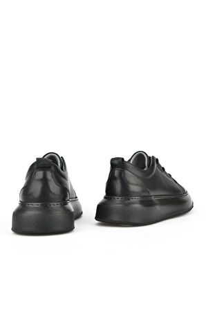 Ziya, Erkek Hakiki Deri Sneaker 151987Z133 Siyah