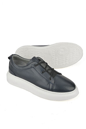 Ziya, Erkek Hakiki Deri Sneaker 151987Z133 Lacivert