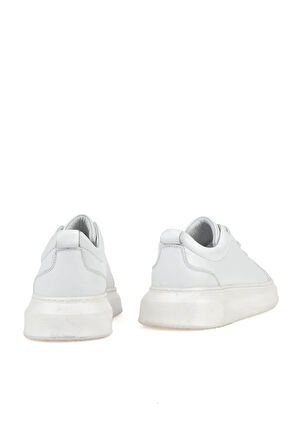 Ziya, Erkek Hakiki Deri Sneaker 151987Z133 Beyaz