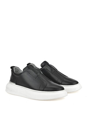 Ziya, Erkek Hakiki Deri Sneaker 151987Z026 Siyah