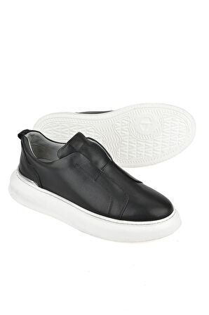 Ziya, Erkek Hakiki Deri Sneaker 151987Z026 Siyah