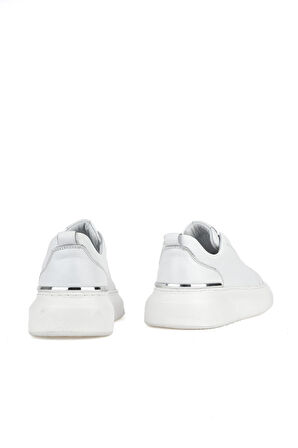 Ziya, Erkek Hakiki Deri Sneaker 151987Z026 Beyaz