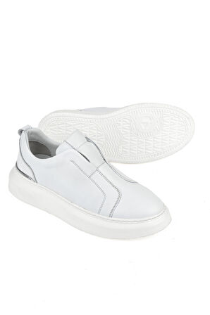 Ziya, Erkek Hakiki Deri Sneaker 151987Z026 Beyaz