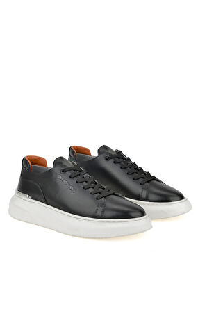 Ziya, Erkek Hakiki Deri Sneaker 151987Z024 Siyah