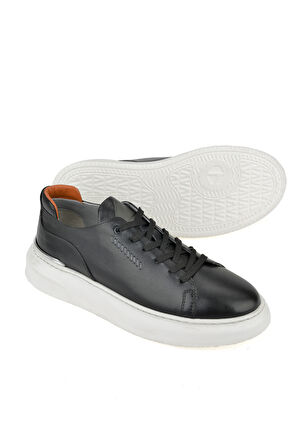 Ziya, Erkek Hakiki Deri Sneaker 151987Z024 Siyah