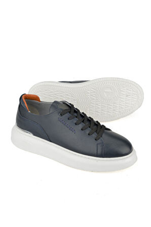 Ziya, Erkek Hakiki Deri Sneaker 151987Z024 Lacivert