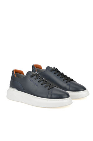 Ziya, Erkek Hakiki Deri Sneaker 151987Z024 Lacivert