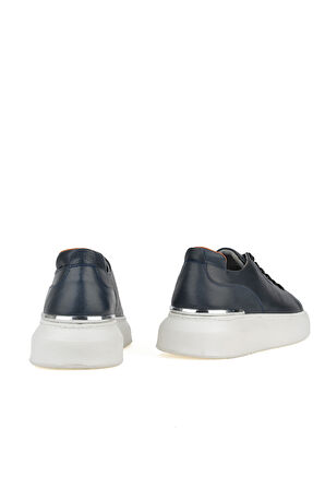 Ziya, Erkek Hakiki Deri Sneaker 151987Z024 Lacivert