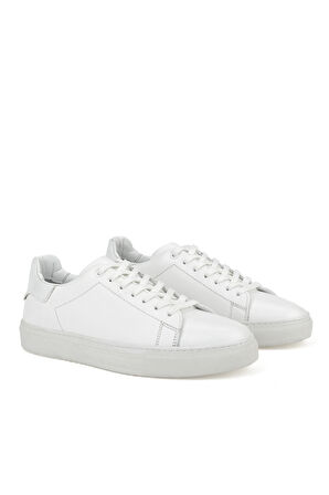 Ziya, Erkek Hakiki Deri Sneaker 1511026ZF7 Beyaz