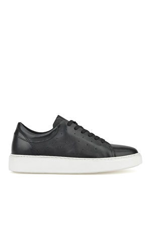 Ziya, Erkek Hakiki Deri Sneaker 1511026Z895 Siyah