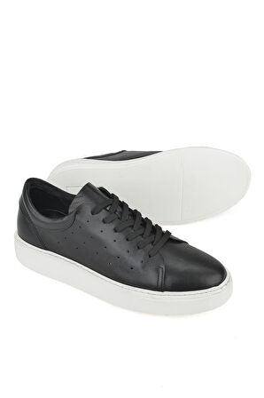 Ziya, Erkek Hakiki Deri Sneaker 1511026Z895 Siyah
