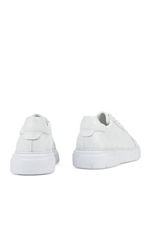 Ziya, Erkek Hakiki Deri Sneaker 1511026Z412 Beyaz