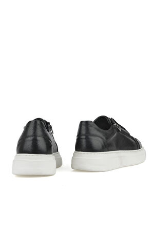 Ziya, Erkek Hakiki Deri Sneaker 1511026Z550 Siyah