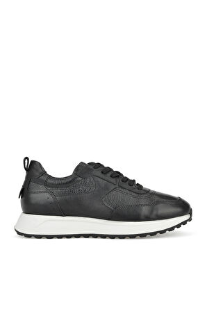 Ziya, Erkek Hakiki Deri Sneaker 1511026Z280 Siyah