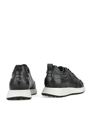 Ziya, Erkek Hakiki Deri Sneaker 1511026Z280 Siyah