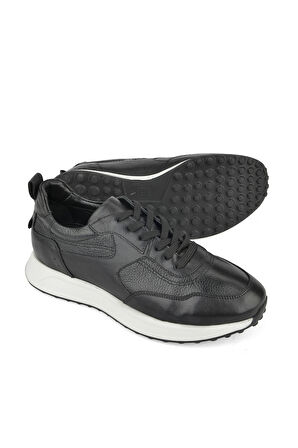 Ziya, Erkek Hakiki Deri Sneaker 1511026Z280 Siyah