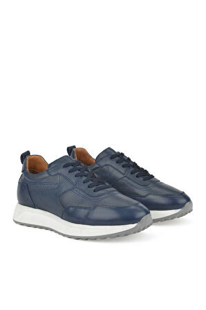 Ziya, Erkek Hakiki Deri Sneaker 1511026Z280 Lacivert