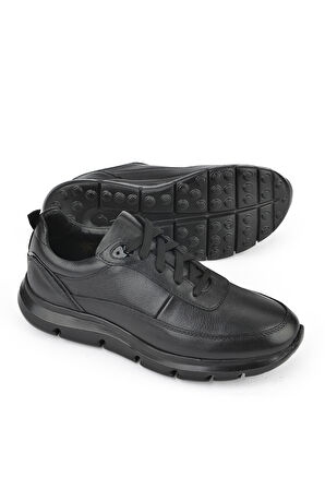 Ziya, Erkek Hakiki Deri Sneaker 151983ZF902 Siyah