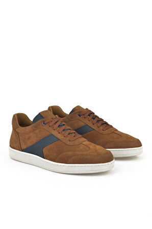 Ziya, Erkek Hakiki Deri Sneaker 151983ZX30 Taba