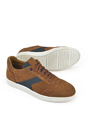 Ziya, Erkek Hakiki Deri Sneaker 151983ZX30 Taba