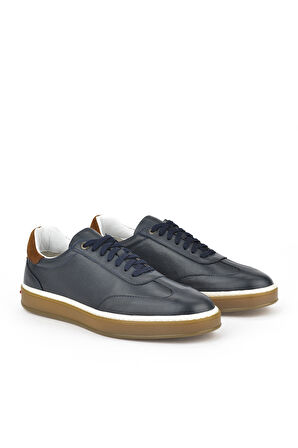 Ziya, Erkek Hakiki Deri Sneaker 151983Z1403 Lacivert