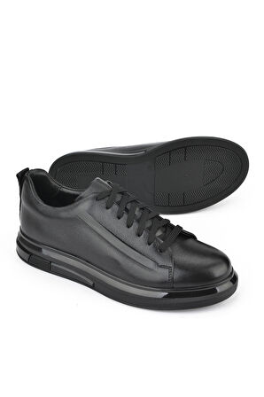 Ziya, Erkek Hakiki Deri Sneaker 151983Z875 Siyah