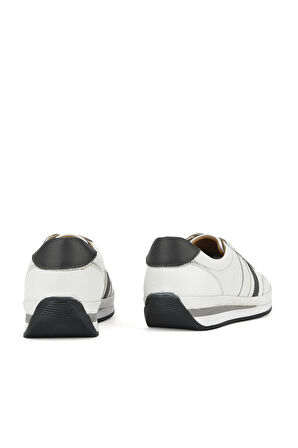 Ziya, Erkek Hakiki Deri Sneaker 1511002Z060 Beyaz