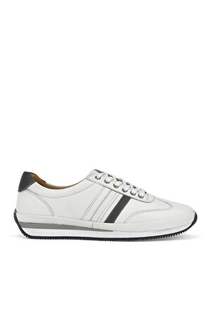 Ziya, Erkek Hakiki Deri Sneaker 1511002Z060 Beyaz