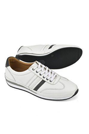 Ziya, Erkek Hakiki Deri Sneaker 1511002Z060 Beyaz