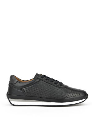Ziya, Erkek Hakiki Deri Sneaker 1511002Z063 Siyah