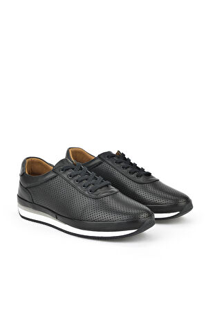 Ziya, Erkek Hakiki Deri Sneaker 1511002Z063 Siyah