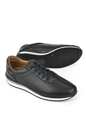 Ziya, Erkek Hakiki Deri Sneaker 1511002Z063 Siyah