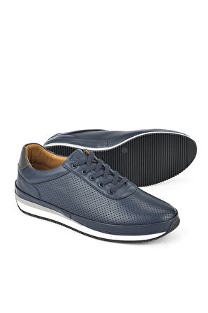 Ziya, Erkek Hakiki Deri Sneaker 1511002Z063 Lacivert