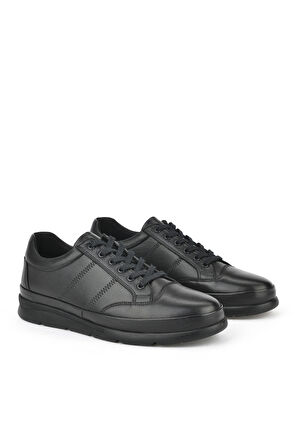 Ziya, Erkek Hakiki Deri Ayakkabı 1511002Z652 Siyah