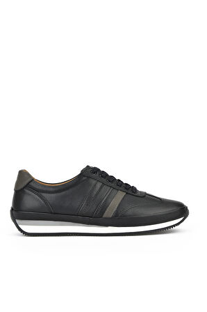 Ziya, Erkek Hakiki Deri Sneaker 1511002Z060 Siyah
