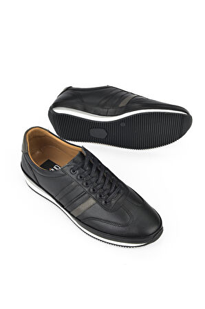 Ziya, Erkek Hakiki Deri Sneaker 1511002Z060 Siyah