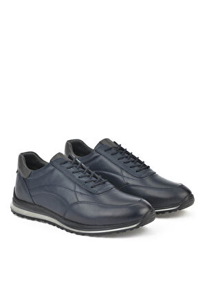 Ziya, Erkek Hakiki Deri Sneaker 1511002Z415 Lacivert