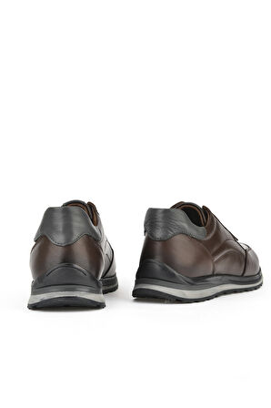 Ziya, Erkek Hakiki Deri Sneaker 1511002Z415 Kahve