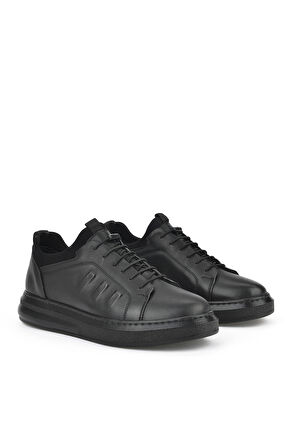 Ziya, Erkek Hakiki Deri Sneaker 143423Z72 Siyah