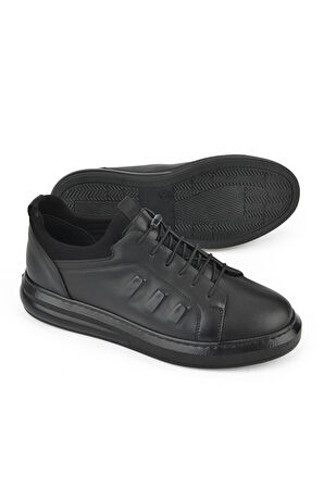Ziya, Erkek Hakiki Deri Sneaker 143423Z72 Siyah