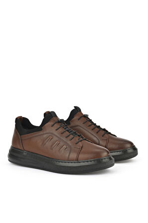 Ziya, Erkek Hakiki Deri Sneaker 143423Z72 Taba