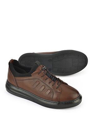 Ziya, Erkek Hakiki Deri Sneaker 143423Z72 Taba