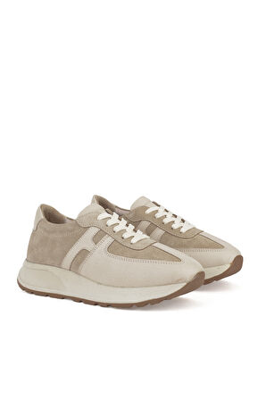 Ziya, Kadın Hakiki Deri Sneaker 1511050Z2050 Bej