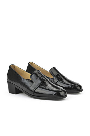 Ziya, Kadın Hakiki Deri Topuklu Konfor Ayakkabı 1511050Z3223 Siyah