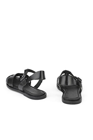 Ziya, Kadın Hakiki Deri Sandalet 1511010Z07 Siyah