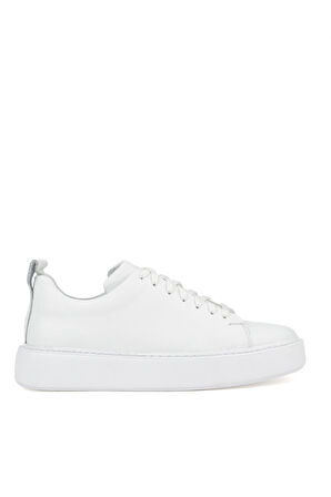 Ziya, Erkek Hakiki Deri Sneaker 1511026Z875Y Beyaz
