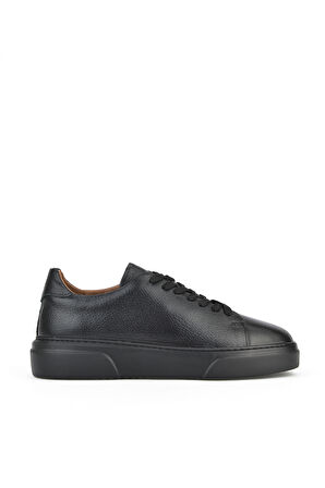 Ziya, Erkek Hakiki Deri Sneaker 151423Z511 Siyah