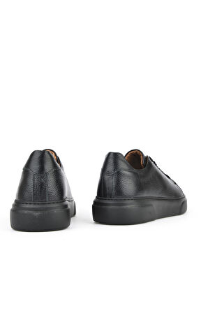 Ziya, Erkek Hakiki Deri Sneaker 151423Z511 Siyah