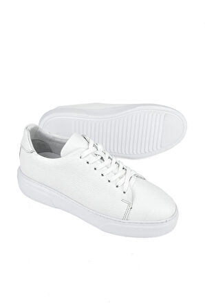 Ziya, Erkek Hakiki Deri Sneaker 151423Z511 Beyaz